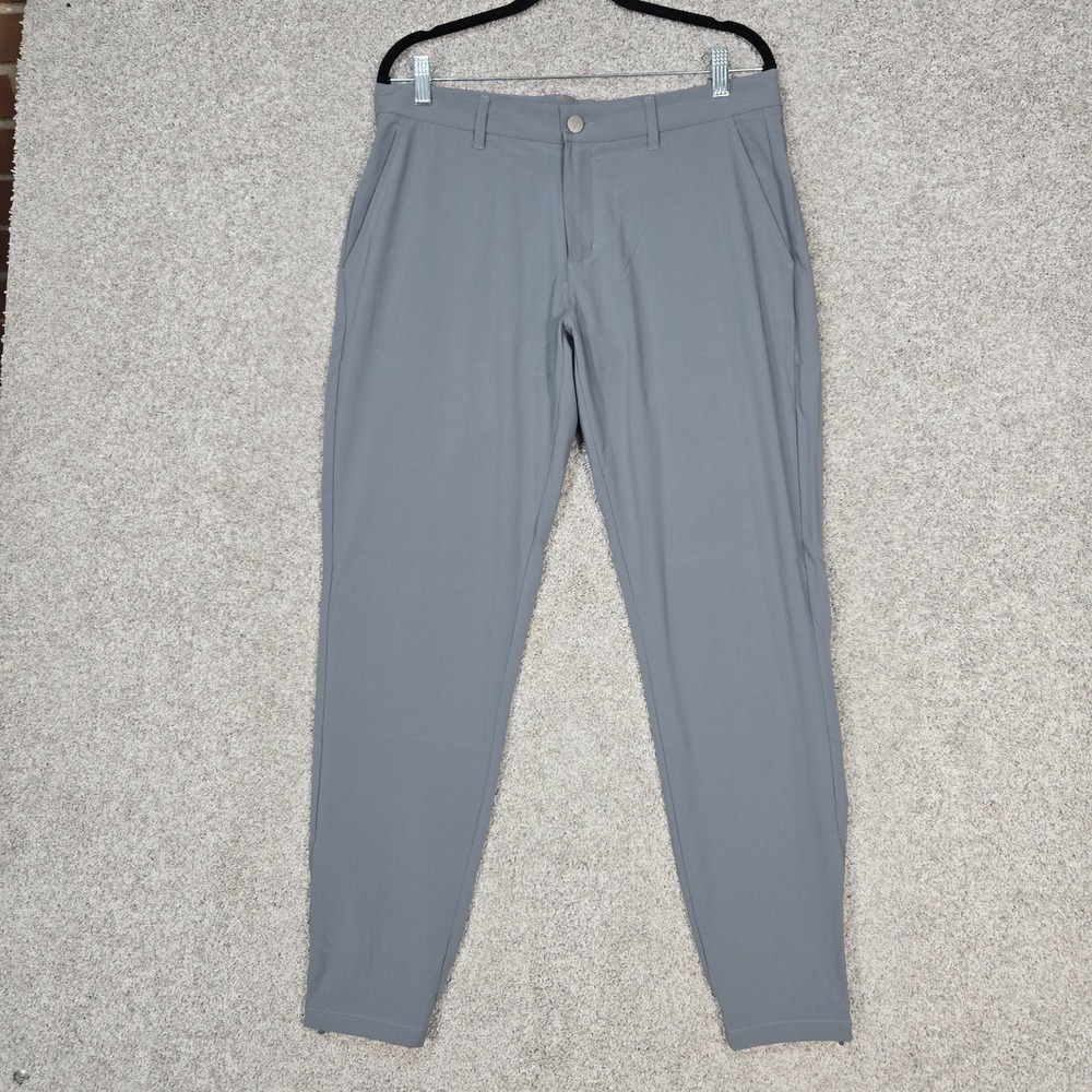 Primo Golf Pants Mens 34x30 Gray Performance Jogger Zip Ankle Stretch